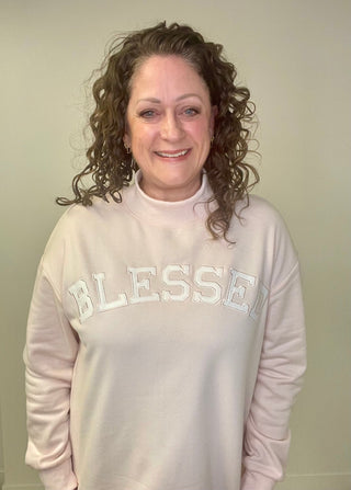 Blessed Embroidered Sweatshirt - Shop Hidden Treasure Boutique