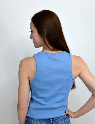 Blue Cherry Tank Top - Shop Hidden Treasure Boutique