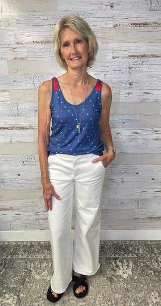 Blue Freedom Stars Tank - Shop Hidden Treasure Boutique