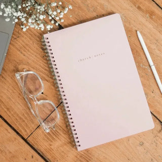 Blush Church Notes Notebook - Shop Hidden Treasure Boutique