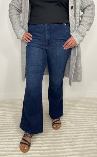 Boot Cut Ab Solution Dark Wash Jeans - Shop Hidden Treasure Boutique
