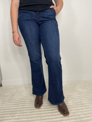 Boot Cut Ab Solution Dark Wash Jeans - Shop Hidden Treasure Boutique