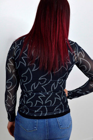 Boot Stitch Mesh Top - Shop Hidden Treasure Boutique