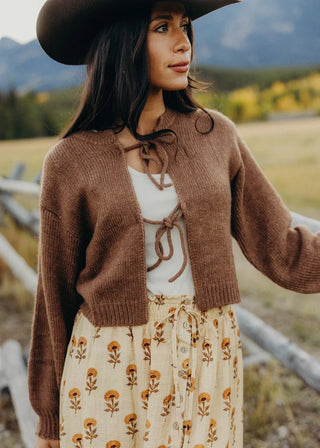 Bow Front Tie Sweater - Shop Hidden Treasure Boutique