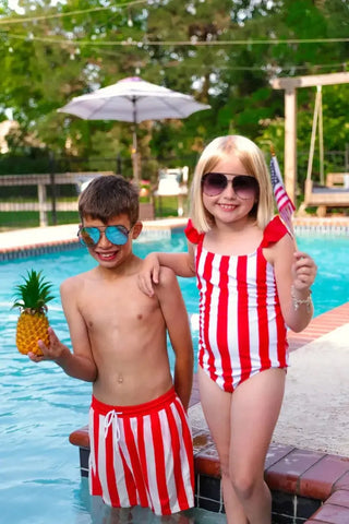 Boys Set Sail Swim Trunks - Shop Hidden Treasure Boutique