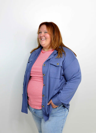 Brenna Button Down - Denim - Shop Hidden Treasure Boutique