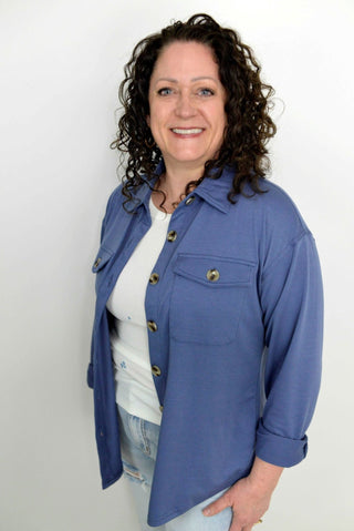 Brenna Button Down - Denim - Shop Hidden Treasure Boutique