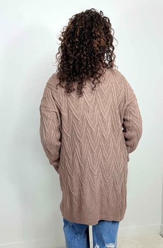 Brooks Button Cardigan - Mocha - Shop Hidden Treasure Boutique
