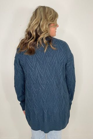Brooks Button Cardigan - Navy - Shop Hidden Treasure Boutique