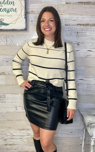 Butter Faux Leather Skirt - Shop Hidden Treasure Boutique