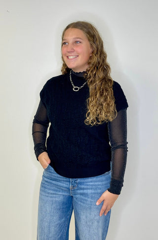 Cable Knit Sleeveless Sweater - Shop Hidden Treasure Boutique