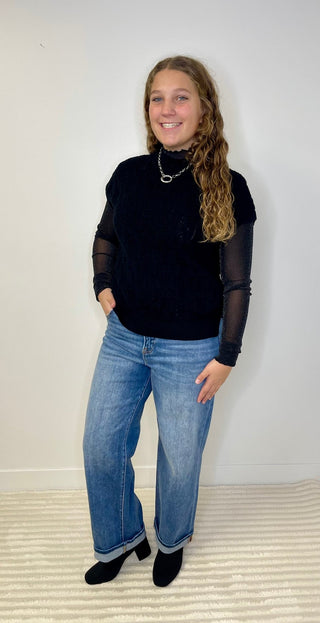 Cable Knit Sleeveless Sweater - Shop Hidden Treasure Boutique