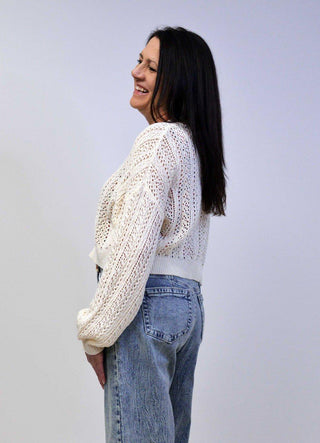 Callie Cropped Cardigan - Shop Hidden Treasure Boutique