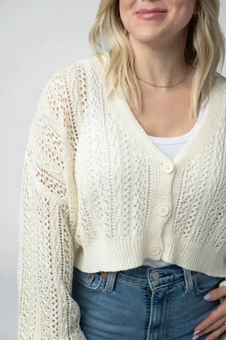 Callie Cropped Cardigan - Shop Hidden Treasure Boutique
