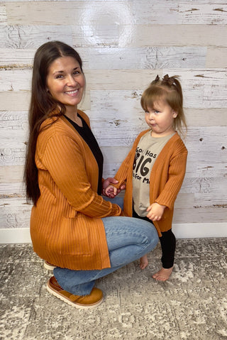 Camel Knit Cardigan - Kids - Shop Hidden Treasure Boutique