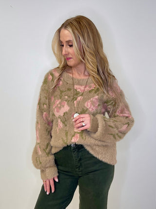 Camila Jacquard Sweater - Shop Hidden Treasure Boutique