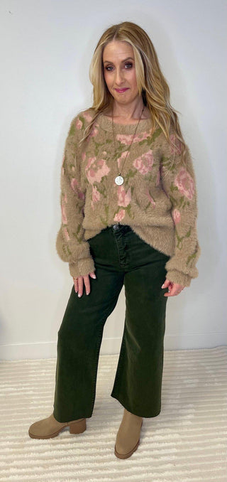 Camila Jacquard Sweater - Shop Hidden Treasure Boutique