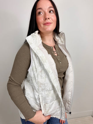 Camo/White Vest - Shop Hidden Treasure Boutique