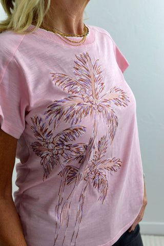 Candy Pink Palm Tree Top - Shop Hidden Treasure Boutique