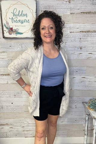 Carolyn Open Knit Cardigan - Shop Hidden Treasure Boutique