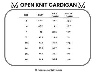 Carolyn Open Knit Cardigan - Shop Hidden Treasure Boutique