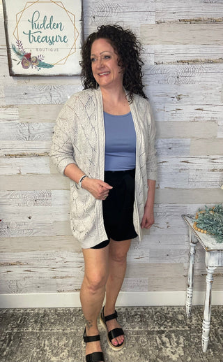 Carolyn Open Knit Cardigan - Shop Hidden Treasure Boutique