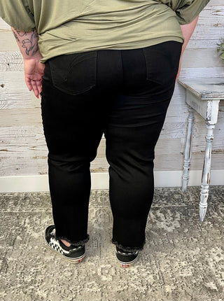 Cascade Curvy Black Str. Leg - Shop Hidden Treasure Boutique