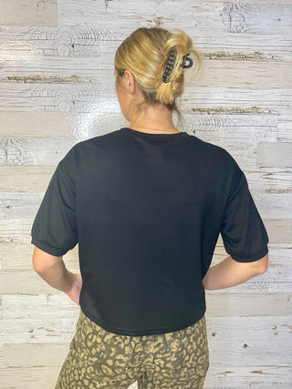 Casual Upgrade Luxe Top - Black - Shop Hidden Treasure Boutique