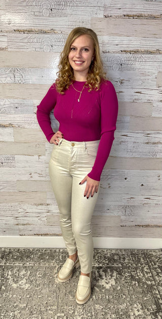 Champagne Sparkle Pants - Shop Hidden Treasure Boutique