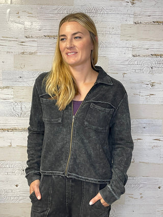 Charlotte French Terry Jacket - Shop Hidden Treasure Boutique