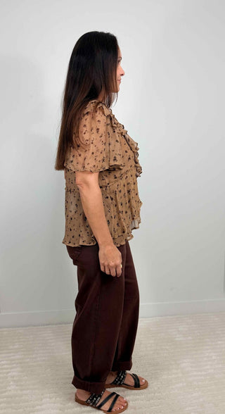 Chocolate Cuffed Barrel Pants - Shop Hidden Treasure Boutique