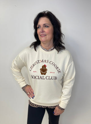 Christmas Cookie Social Club Pullover - Shop Hidden Treasure Boutique