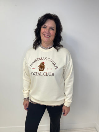 Christmas Cookie Social Club Pullover - Shop Hidden Treasure Boutique