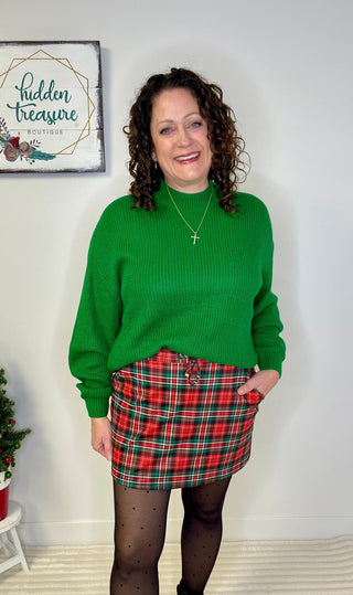Christmas Plaid Skort - Shop Hidden Treasure Boutique