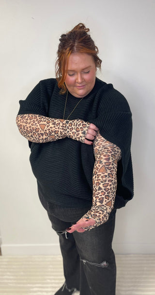 Christmas Tree Leopard Mesh Top - Shop Hidden Treasure Boutique