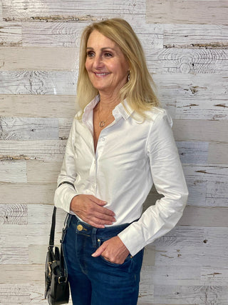 Classic White Button Down - Shop Hidden Treasure Boutique