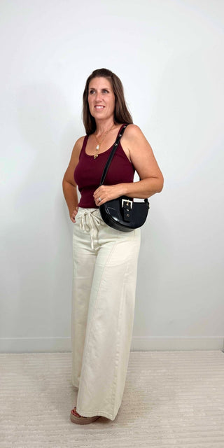 Corinne Red Wine Tank Top - Shop Hidden Treasure Boutique