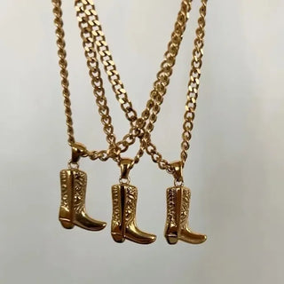 Cowgirl Boot Necklace - Shop Hidden Treasure Boutique