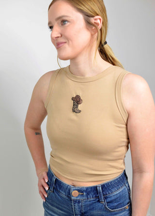 Cowgirl Boots Graphic Tank - Shop Hidden Treasure Boutique