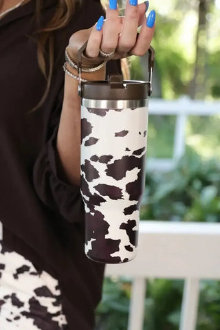 Cowhide Travel Tumbler - Shop Hidden Treasure Boutique