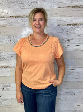 Crochet Neck Knit Top - Shop Hidden Treasure Boutique