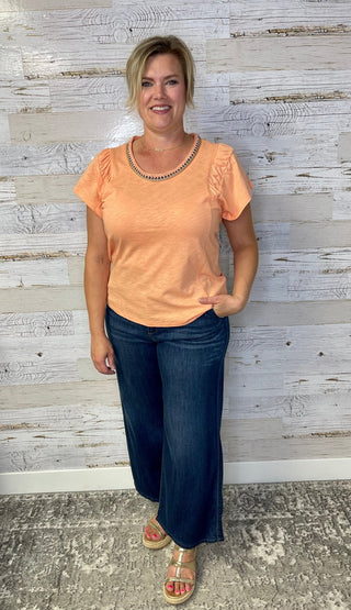 Crochet Neck Knit Top - Shop Hidden Treasure Boutique