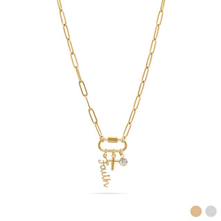 Cross Carabiner Charm Necklace - Shop Hidden Treasure Boutique