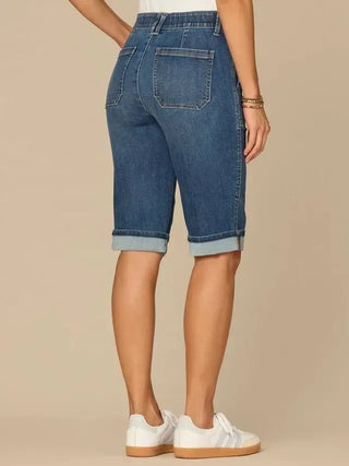 Cuffed Bermuda Shorts - Shop Hidden Treasure Boutique