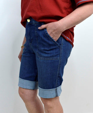 Cuffed Bermuda Shorts - Shop Hidden Treasure Boutique