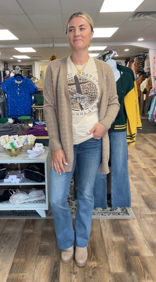 Dalilah Dot Cardigan - Shop Hidden Treasure Boutique