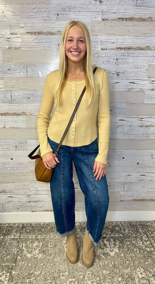 Darcy Barrel Cuffed Jeans - Shop Hidden Treasure Boutique