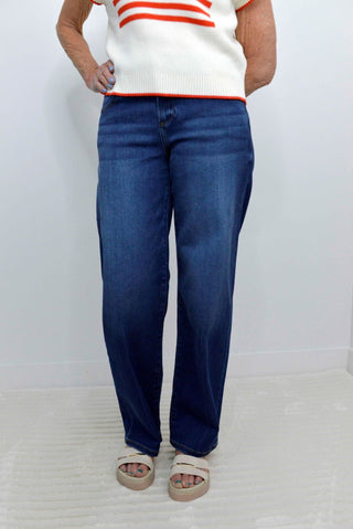 Dark Wash Wide Leg Jeans - Shop Hidden Treasure Boutique