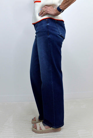 Dark Wash Wide Leg Jeans - Shop Hidden Treasure Boutique
