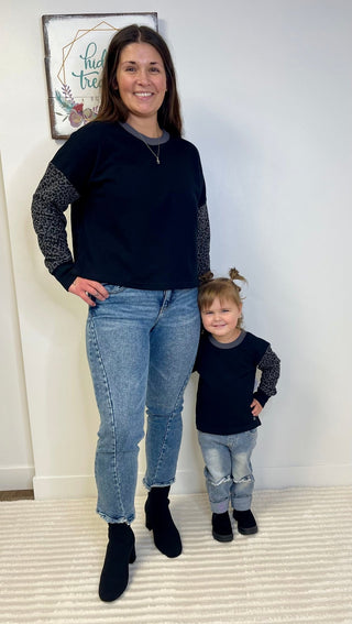 mama and mini matching leopard tops